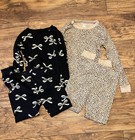 4-piece Girls Carter’s Pajama Set, Sz 10, Leopard Print, Black With Bows — photo 1