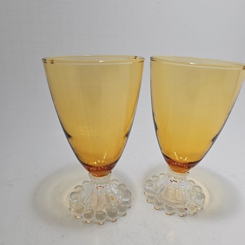 Anchor Hocking Boopie Berwick Ambra 9 oz 5 1/2"h Calici Acqua Bicchieri Set di 2 - Foto 3 di 5