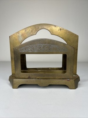 ART NOUVEAU BRONZE LETTER RACK AUSTRA UNPOLISHED ORIGINAL GESCHOTZT
