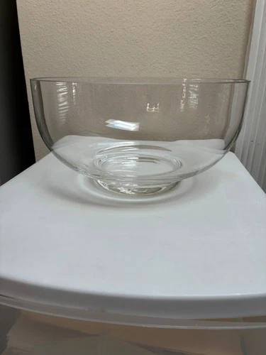 Vintage Tiffany and Co Crystal Clear  Round Bowl 10 Inch