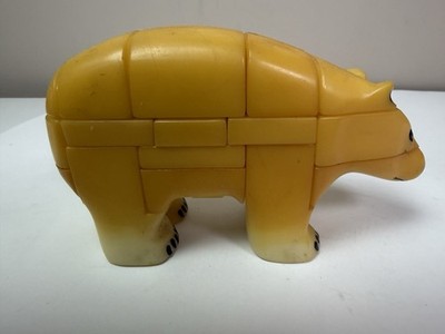 Vintage ANIPUZZLE PKR CORP Made in USA Polar Bear Figurine Puzzle