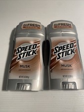 2x Old stock. Mennen Speed Stick Musk Deodorant 3 oz