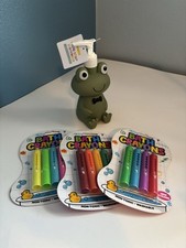 Kids Frog Soap Dispenser and Non-toxic Bath Crayons, 3 Pack Of 4