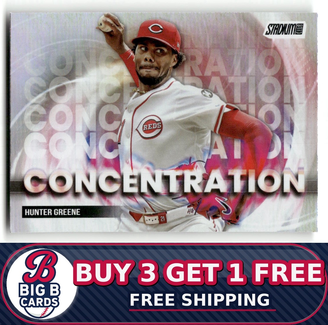 2025 Stadium Club Hunter Greene #C-16 Concentration Cincinnati