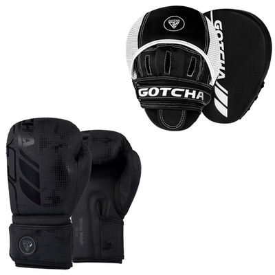 Focus Pads & Boxhandschuhe Set Hook & Jabs Handschuhe Boxsack Gym Training MMA UK
