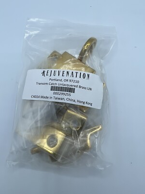 Rejuvenation Transom Catch Unlacquered Brass C4014