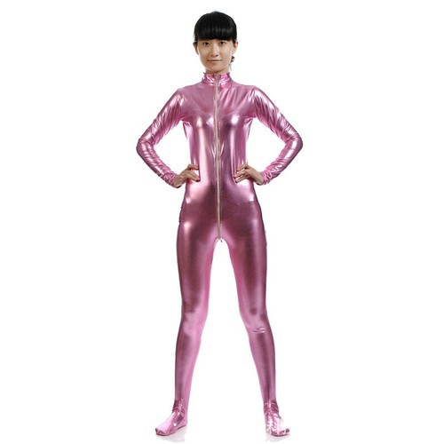 Girls Shiny Metallic Jumpsuits One Piece Bodysuit Leotard Dancewear Costumes - Picture 12 of 17