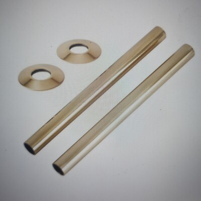 REDUZIERT - Milano Rohrverbinder aus poliertem Messing 180 mm mm (Paar)