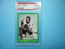 1973/74 O-PEE-CHEE NHL HOCKEY CARD #187 DOUG JARRETT PSA 8 NM/MINT SHARP+ OPC GL