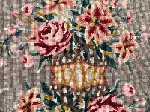 Vintage French Style Aubusson Needle point Stunning Area Rug 3x5 ft Free Ship - Picture 6 of 12