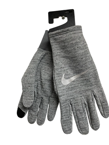 Nike Running Gloves Therma-Fit Sphere Mens Large Grey Reflective Logo NWT - Picture 3 of 4