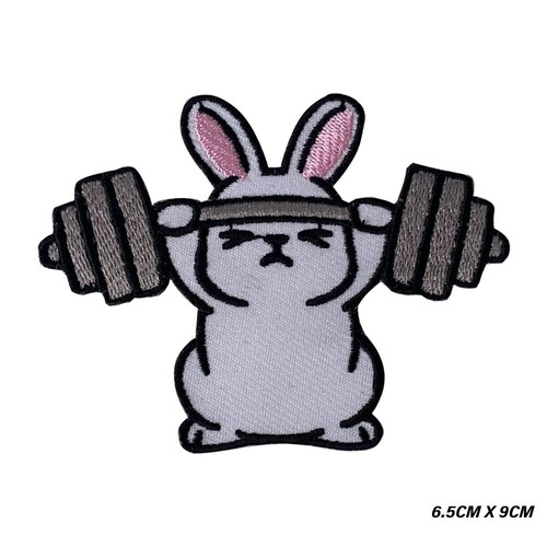 Lindo aplique de insignia bordada para planchar/coser con parche de dibujos animados de conejo para ropa - Imagen 5 de 7