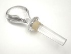 Villeroy & Boch Art Glass Wine Bottle Stopper Clear Crystal Teardrop Shape