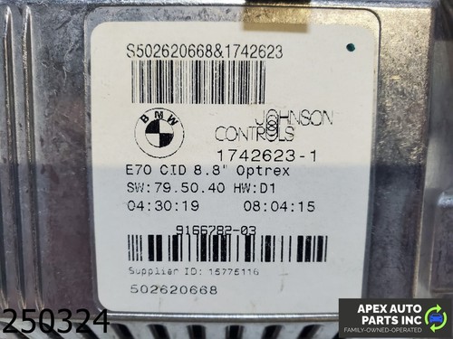 OEM 2007-2010 BMW X5 3.0L Navigation Radio Information 8.8 Display Screen - Picture 7 of 11