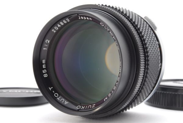 OLYMPUS OM-SYSTEM ZUIKO AUTO-T 85mm f/2 Lens w/ Caps From JAPAN  