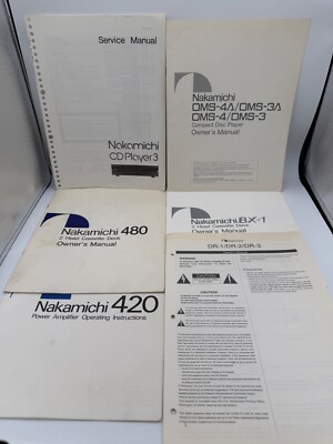 NAKAMICHI OWNER'S MANUALS/ SERVICE MANUALS/OPERATING  INSTRUCTIONS -  ORIGINAL
