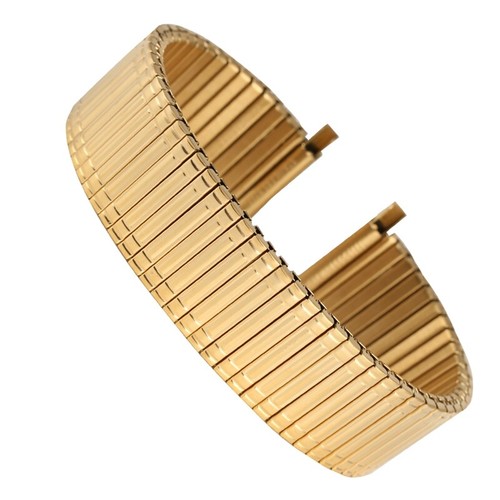Black/Gold/Silver Watch Strap 16/18/20/22mm Steel Band Flexible Stretch Bracelet - Picture 9 of 18
