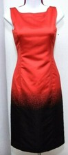 ST JOHN Womens Red Black Dress Sz 2
