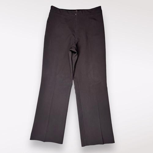 French Connection Wool Blend Trousers Wide Leg Dress Pants Black 2
