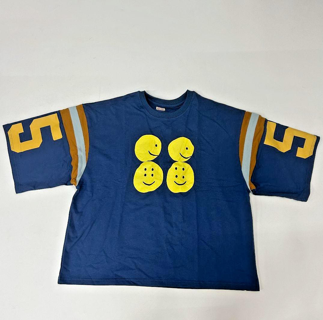 kapital フットボールT サイズ2 KAPITAL 18.5/- Jersey Football HUGE T-shirt Blue size 2 (M