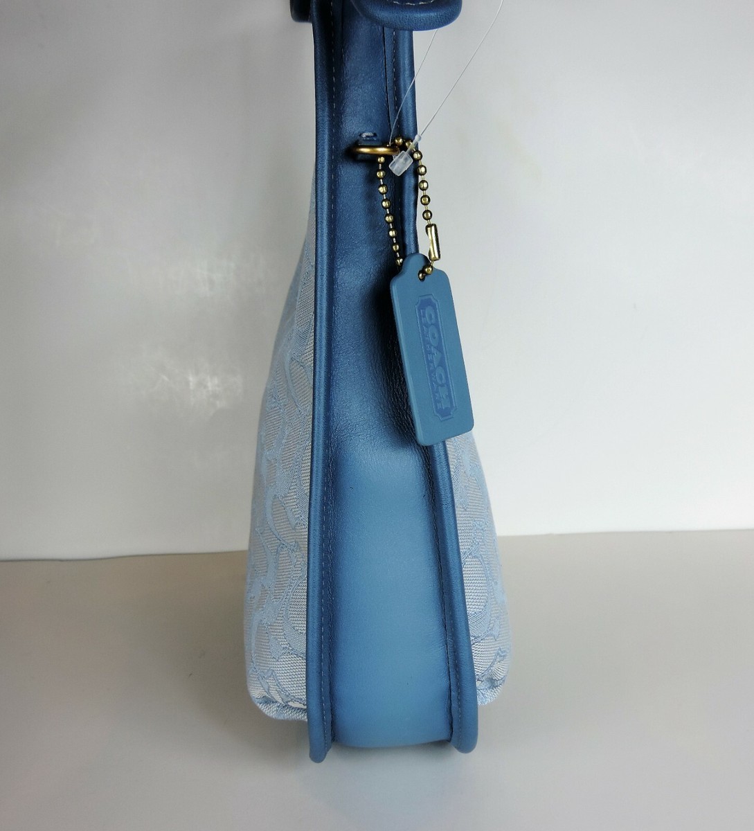 バッグ Coach Signature Ergo Bag Light Blue New Coach Ergo Medium Shoulder Bag In Signature Jacquard