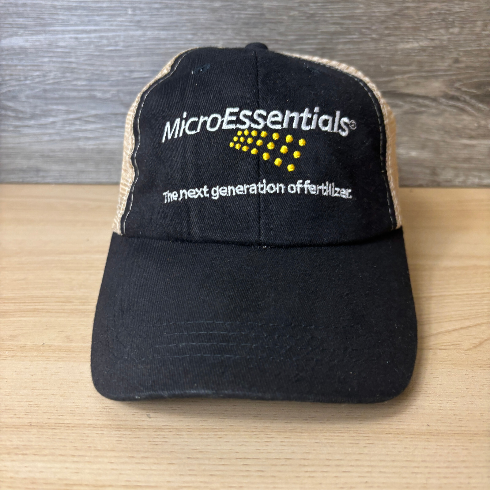 Microessentials Hat Cap Snap Back Black Fertilize… - image 1