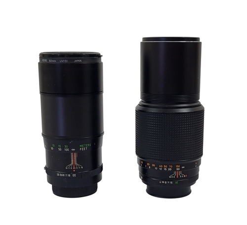 Konica Hexar AR 200mm F4 / Vivitar Auto Telephoto 200mm 1:3.5 Lens Lot of 2