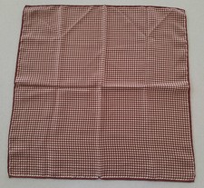 Polo RL pocket square, 100 SILK, beige / burgundy, 17 x 17 inch, authentic, NEW
