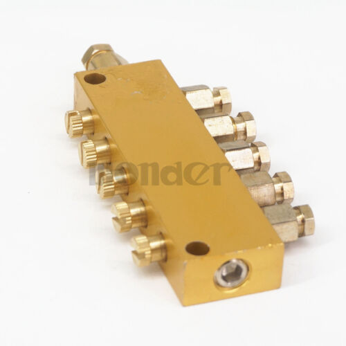 2-10 vías de entrada 6 mm salida 4 mm Al + latón ajuste lubricante distribuidor bloque colector - Imagen 24 de 40