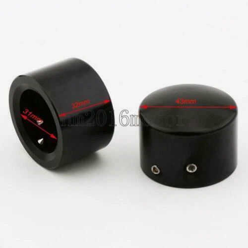 Cubierta de tuerca de tapa de eje delantero negra para Harley Davidson Road Glide King 2008-2017 16 Foto 2 de 4