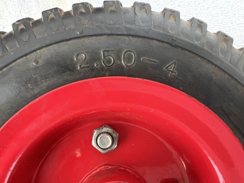 Set of 4 Pneumatic Tires on steel rims 8" x 2.5 " 4 ply rating bearings - Picture 3 of 9