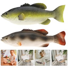 2PCS PU Lifelike Simulation Animal Model Artificial Fish Model PU Fish Toy Model