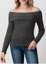 Brand New Made In USA Women's Off Shoulder Knit Top