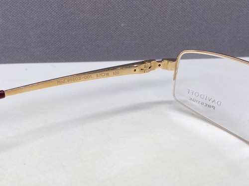 Davidoff Brille Herren Eckig Gold Plated 23 ct Titan Groß L 95603 NP:574€ - Bild 11 von 16