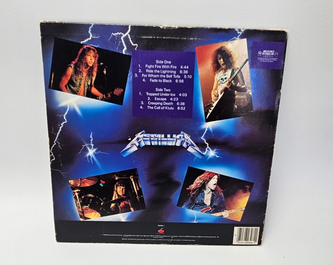 Metallica "Ride The Lightning" 1984 Elektra US 603961 LP with Original