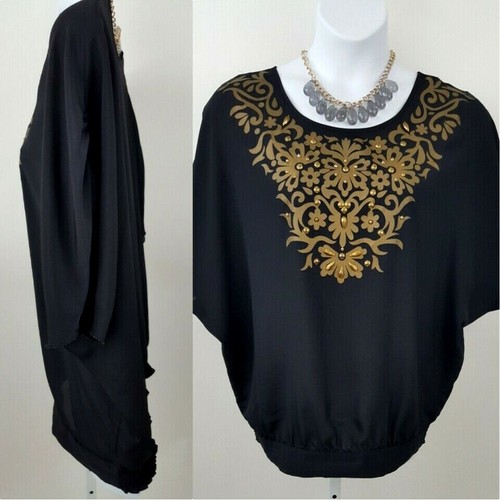 Lane Bryant Blouson Studded Embellished Blouse Size 14/16 - Bild 6 von 6