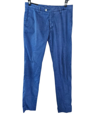 MARCO PESCAROLO Size 38 Napoli Blue  Cotton Slim 80 Trousers Pants NEW No Tags