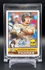 Jackson Merrill 2025 Topps Heritage Real One Auto Autograph Padres #ROA-JME