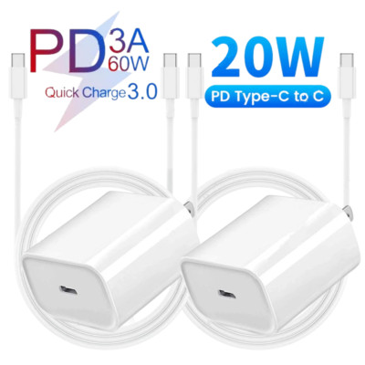 20W USB C Fast Charger PD USB C To C Cable Type C Power Adapter For iPad Pro/Air