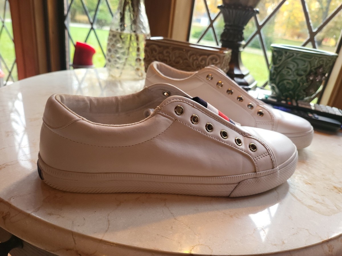 Tommy Hilfiger Laven Slip-On Sneakers White, Women's 8.5, Tennis