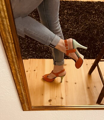 High Heels, 38, orange, Leder, Ambition 