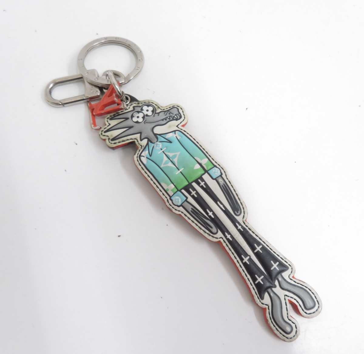 LOUIS VUITTON Porte Cles Wolf Bag Charm Keyholder Key Ring MP2915