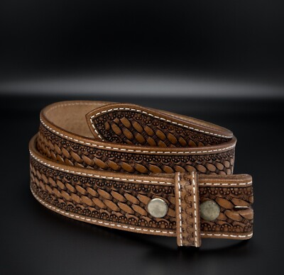 Western Genuine Leather Belt Full Grain Handmade Men's Heavy Duty