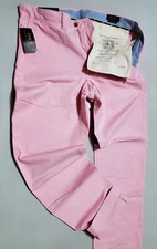 POLO RALPH LAUREN MENS STRETCH STRAIGHT FLAT-FRONT TWILL COTTON PINK CHINO PANT