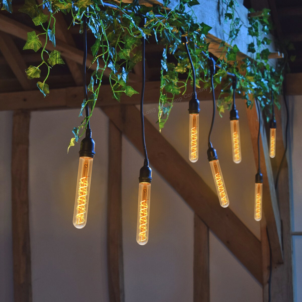 Vintage LED Edison Style Teardrop Spiral Filament Test Tube Light Bulb