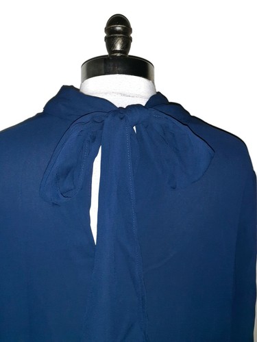 NEW CITY CHIC Plus Size 22W Tunic Dress Shirt Blue Long Sleeve - Picture 5 of 6