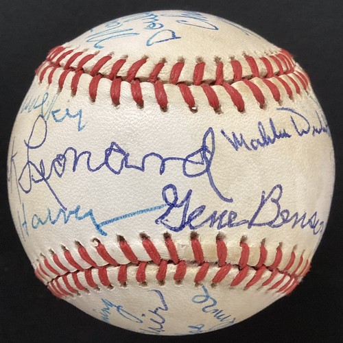 Buck Leonard Signed Baseball ABG Negro League Irvin Dandridge +15 Auto HOF JSA - Picture 2 of 10