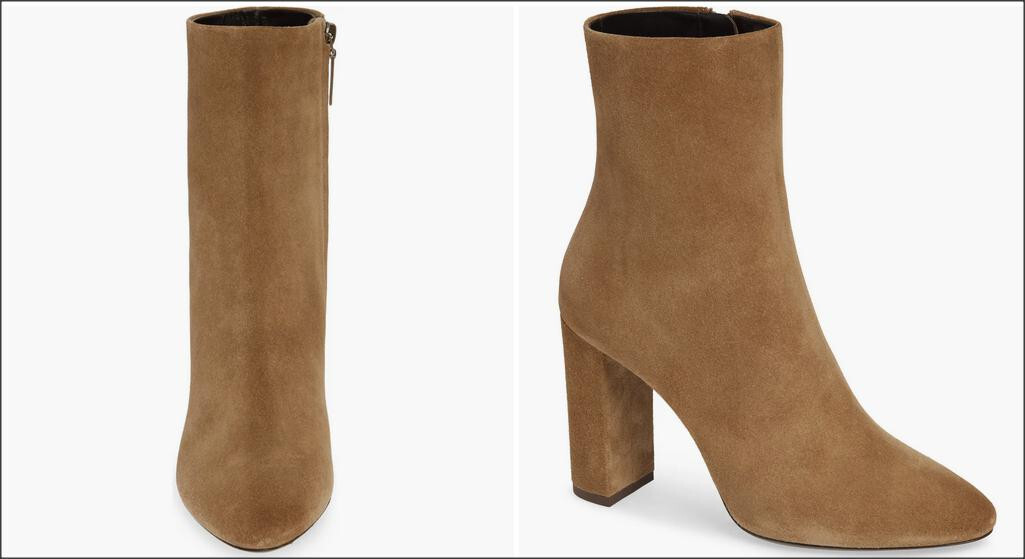 Stivaletti stivaletti Saint Laurent YSL Lou nuovi con scatola $995 scamosciati 37 5 7 5 beige