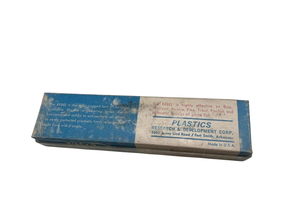 Señuelo de pesca flotador Rebel Minnow de colección plateado negro 4,5 pulgadas Stickbait Jerkbait Foto 3 de 4