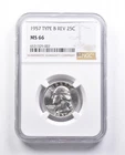 MS66 1957 Type B REV Washington Quarter NGC *6684